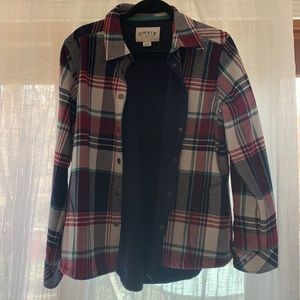 Plaid sweater with buttons